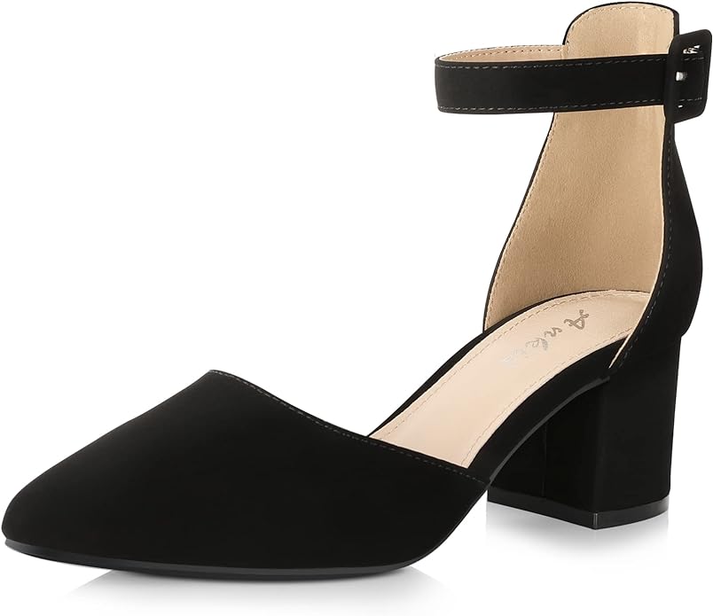 Classic sophistication: Black block heel, timeless elegance for every step