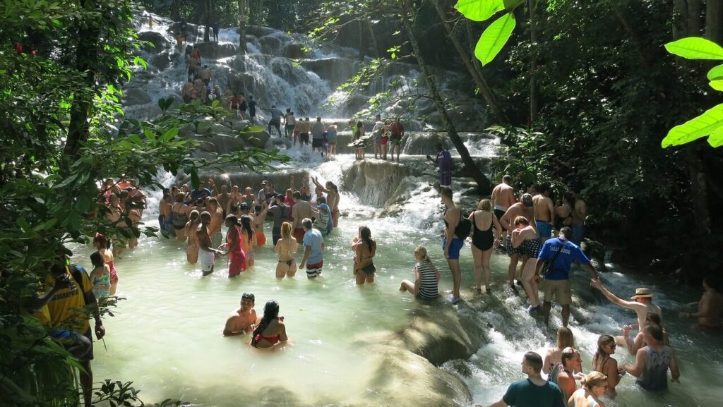 Experience the awe-inspiring beauty of Dunn's River Falls, a must-visit destination for Jamaican excursions.